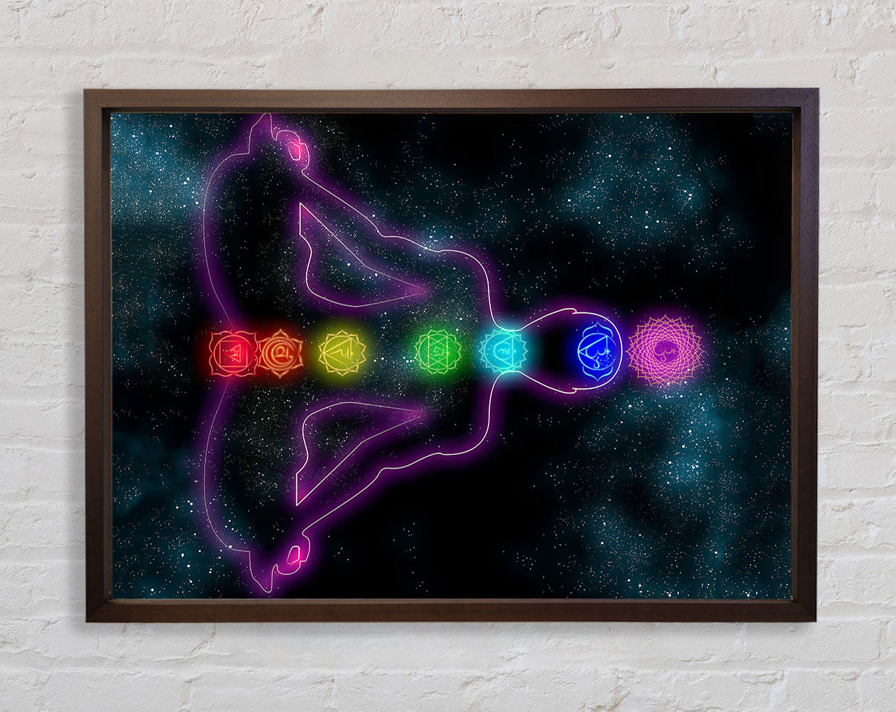 Chakra Meditation Colours 2 Framed Wall Art