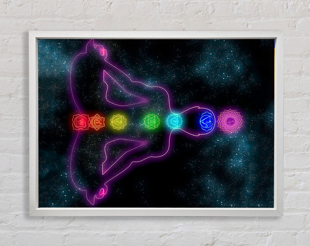 Chakra Meditation Colours 2 Framed Wall Art