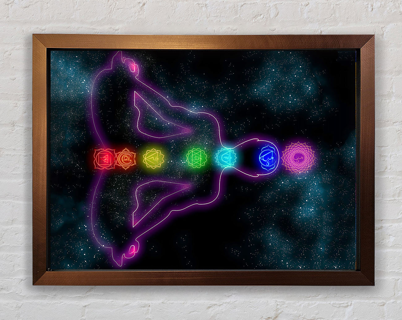 Chakra Meditation Colours 2 Framed Wall Art