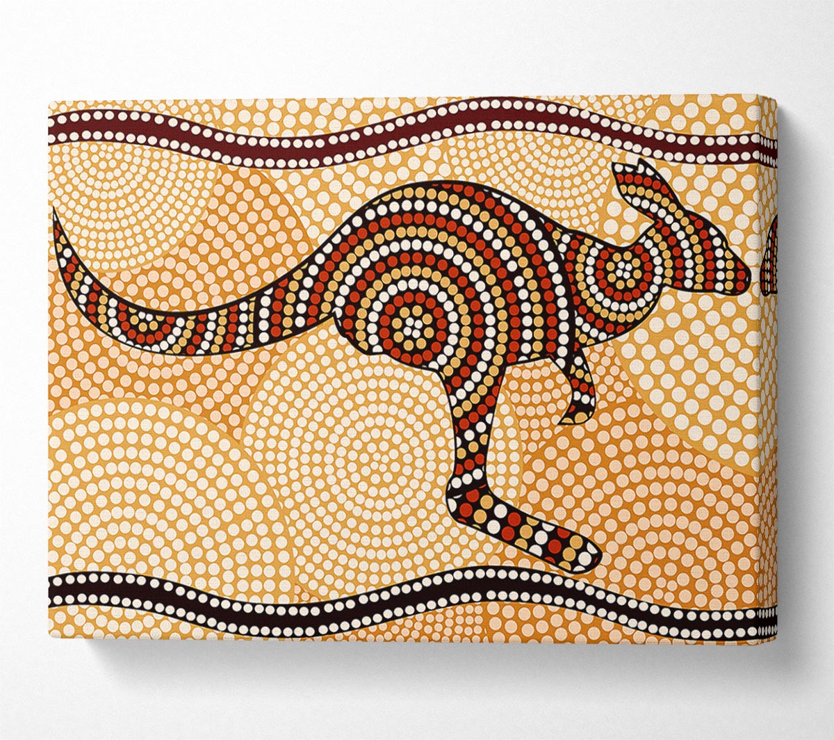 Aboriginal Kangaroo 4 Canvas Wall Art