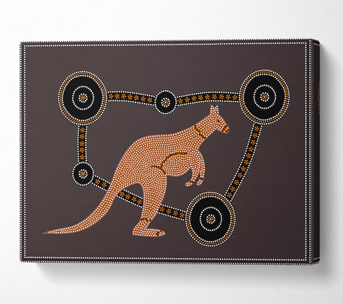 Aboriginal Kangaroo 1 Canvas Wall Art