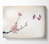 Chinese Cherry Blossom Butterflies Canvas Wall Art