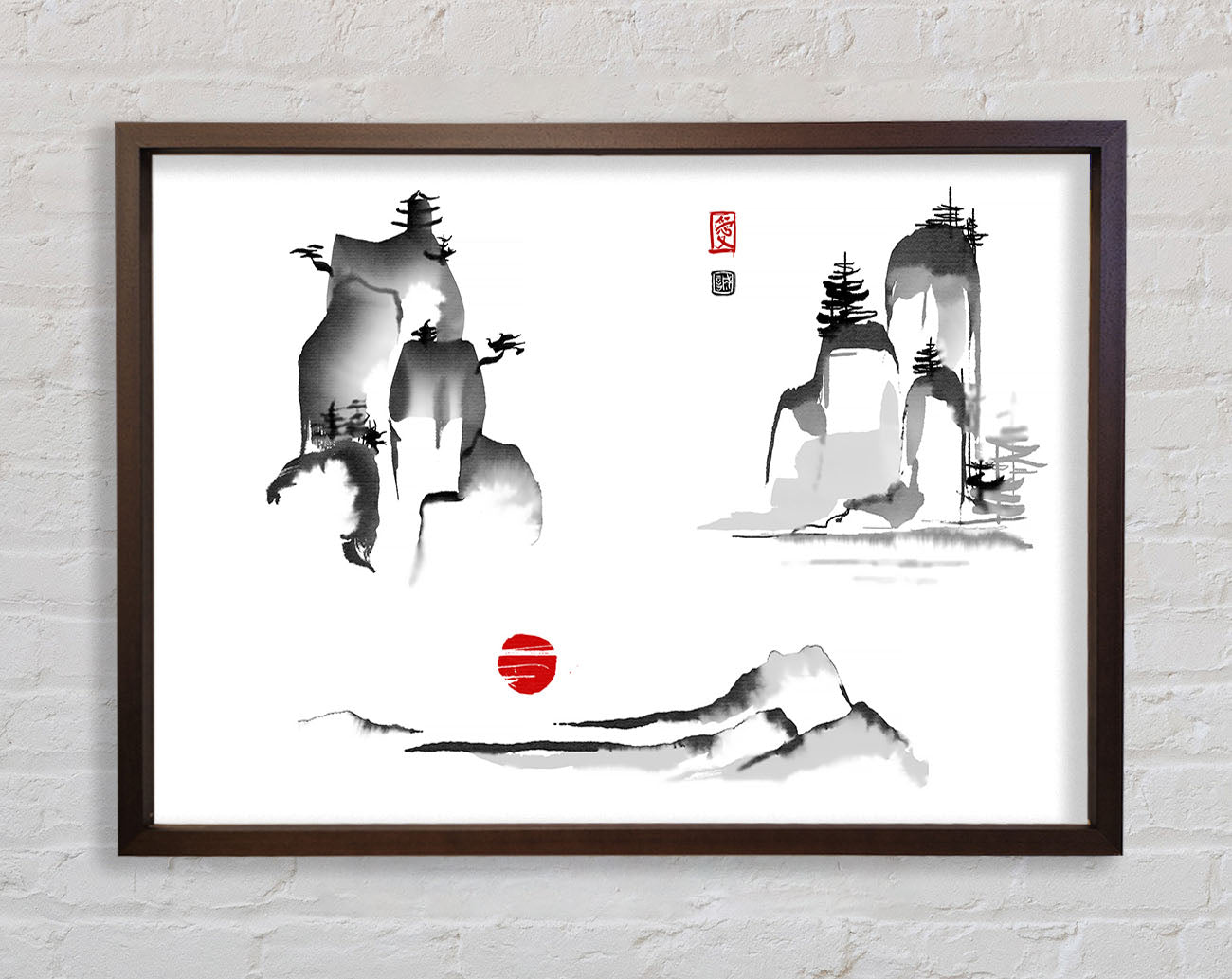 Chinese Mountain Tops 3 Framed Wall Art