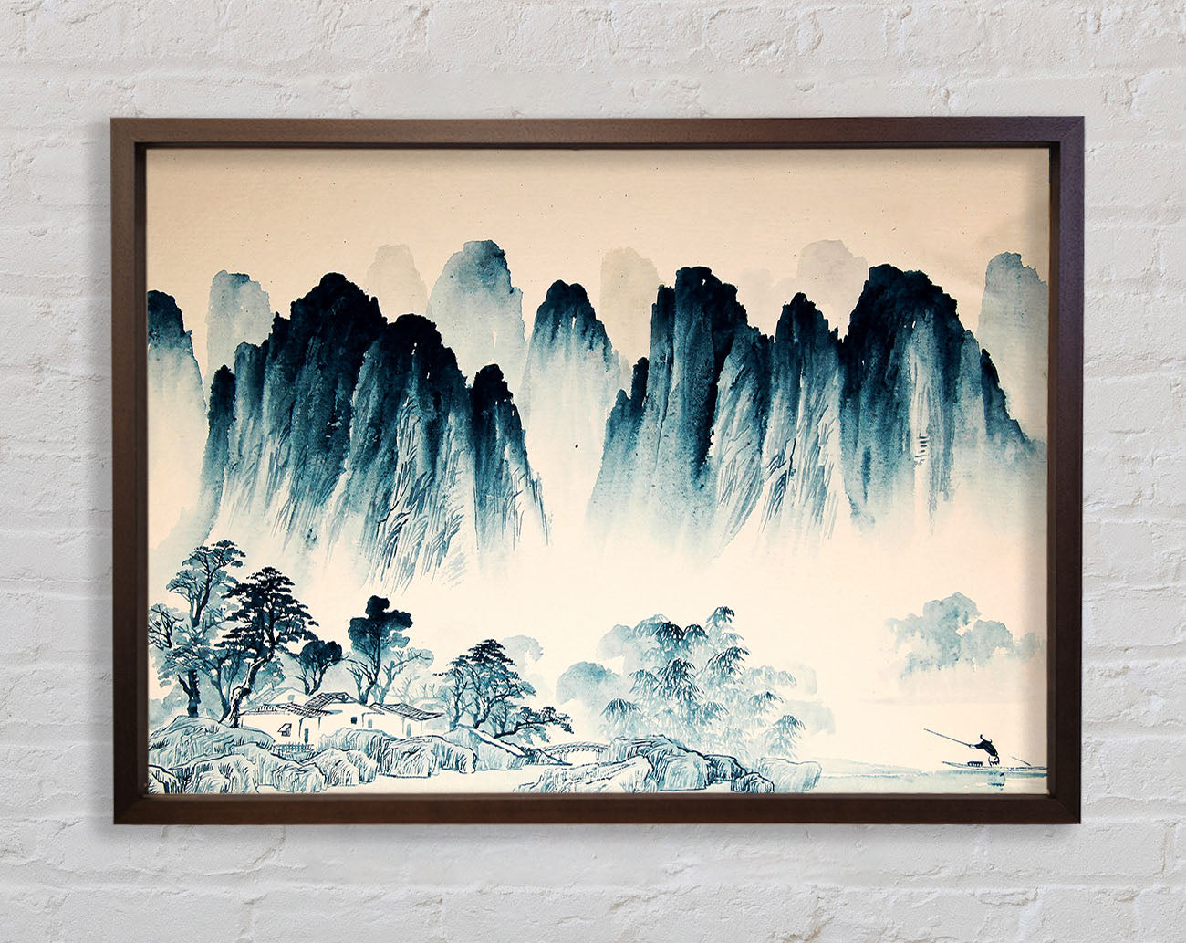 Beautiful Japanese Hills Framed Wall Art