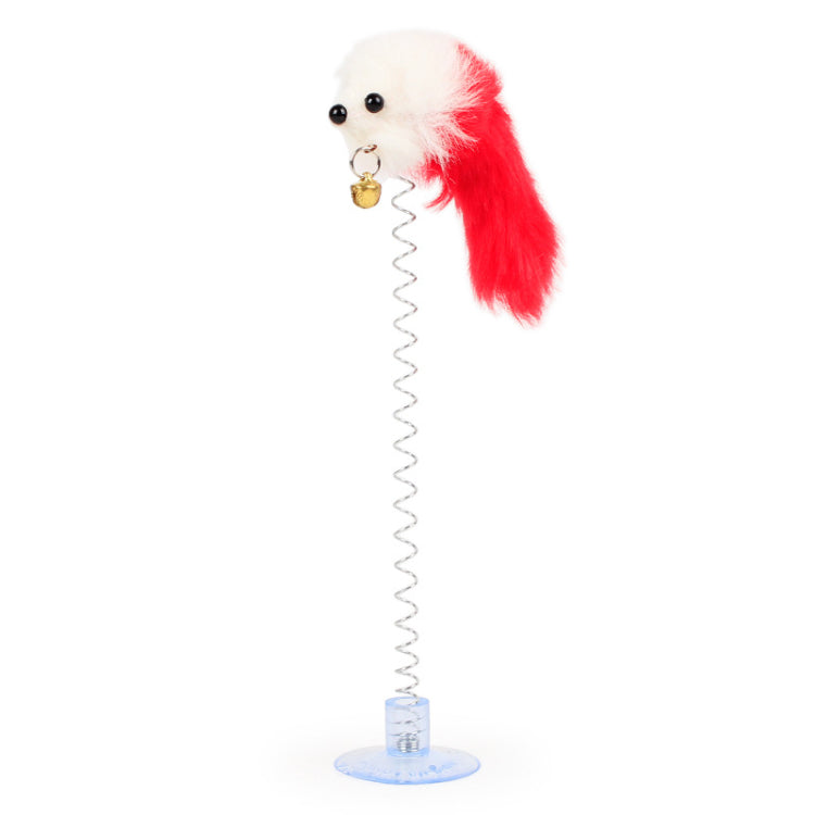 Cat Toy Mouse Type Funny Cat Rod Sucker Wire Spring Toy Color Feather Funny Cat Rod Pet Supplies Kitten
