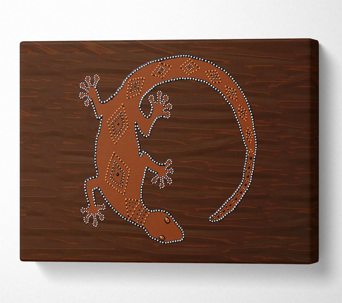Aboriginal Lizard 2 Canvas Wall Art