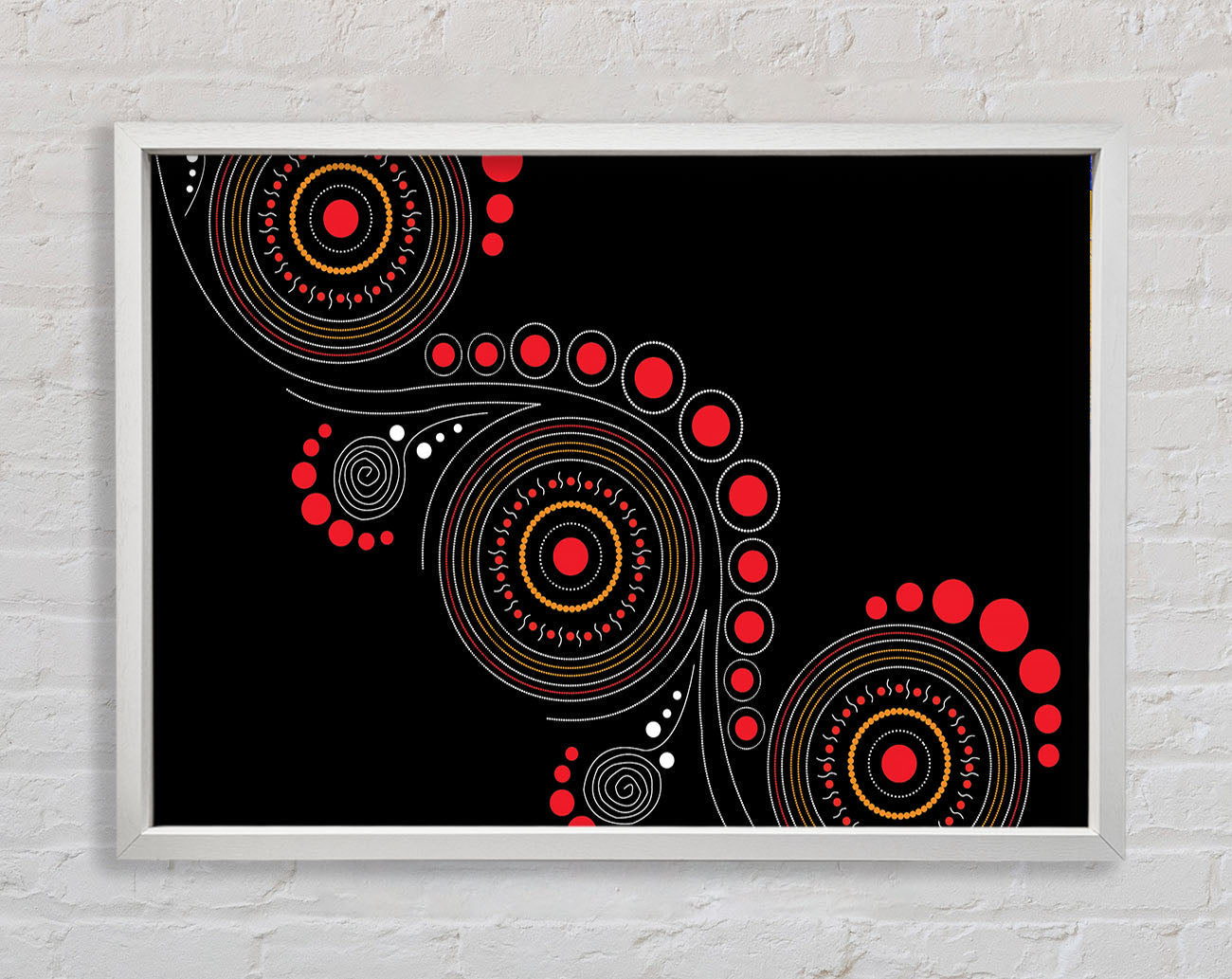 Aboriginal Pattern 12 Framed Wall Art