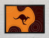 Aboriginal Kangaroo 3 Framed Wall Art
