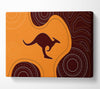 Aboriginal Kangaroo 3 Canvas Wall Art