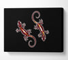 Aboriginal Lizard 4 Canvas Wall Art