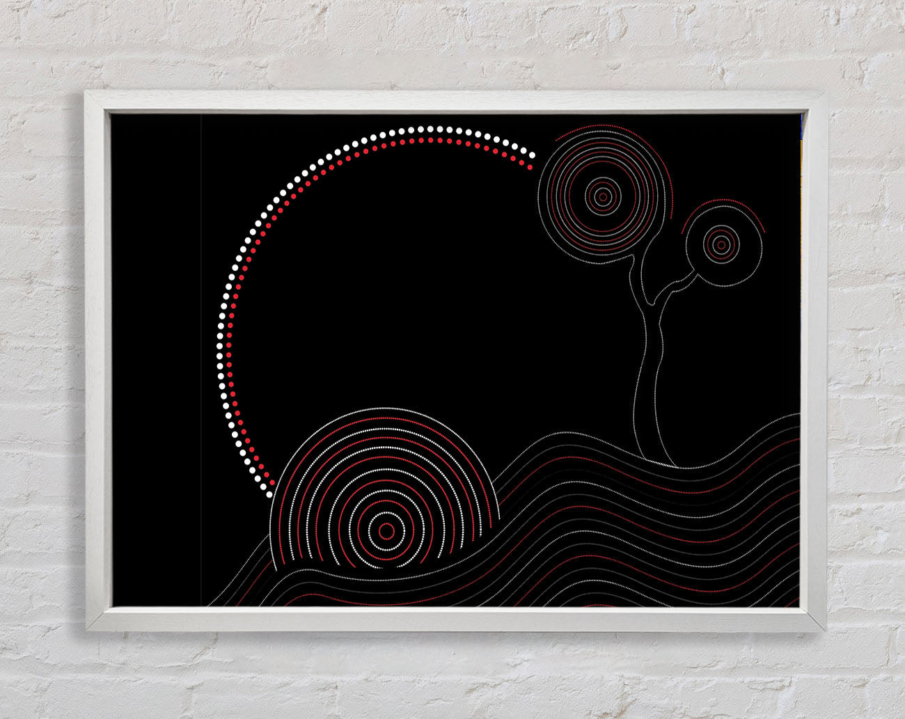 Aboriginal Sunset Tree Framed Wall Art