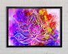 Abstract Lotus Leaves Framed Wall Art