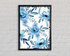 Blue Rose Bloom Framed Wall Art