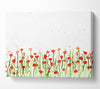Red Poppy Garden Splash Canvas Wall Art