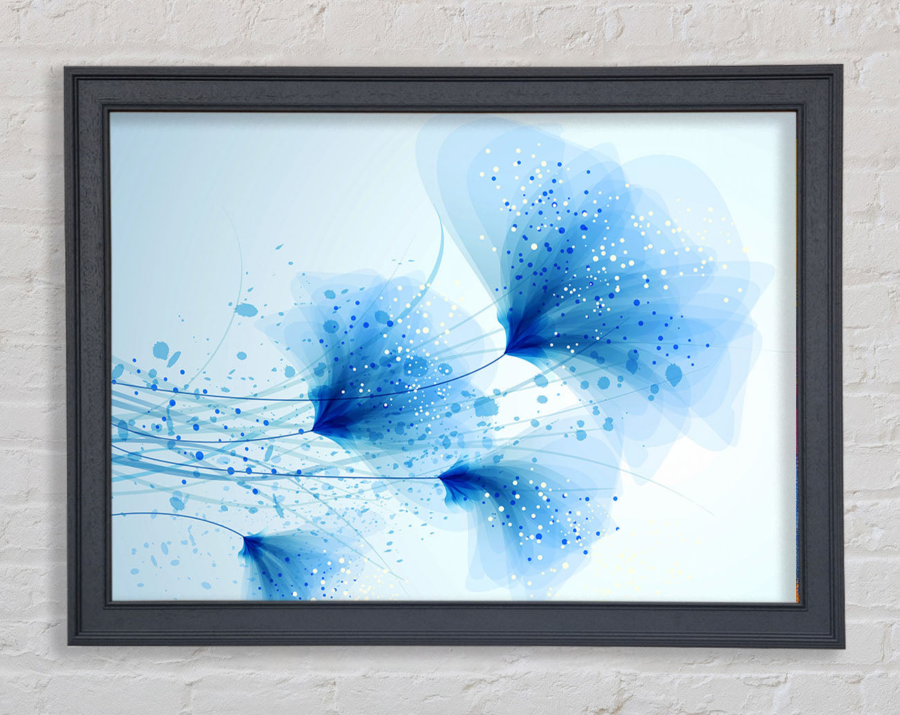 Blue Sparkle Framed Wall Art