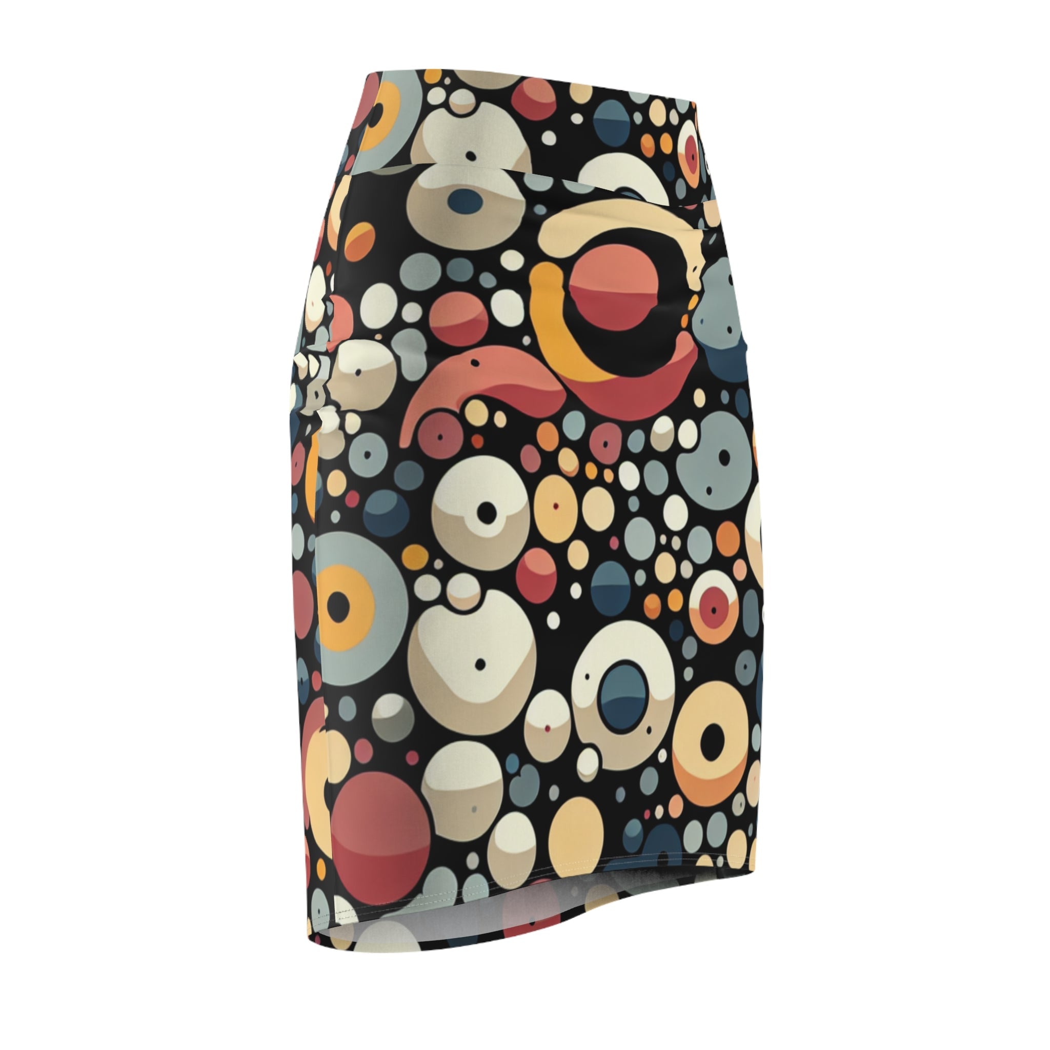 Emerson Belleau Pencil Skirt - Modern Blob Pattern, Elegant Curve-Hugging Fit, High-Quality Fabric