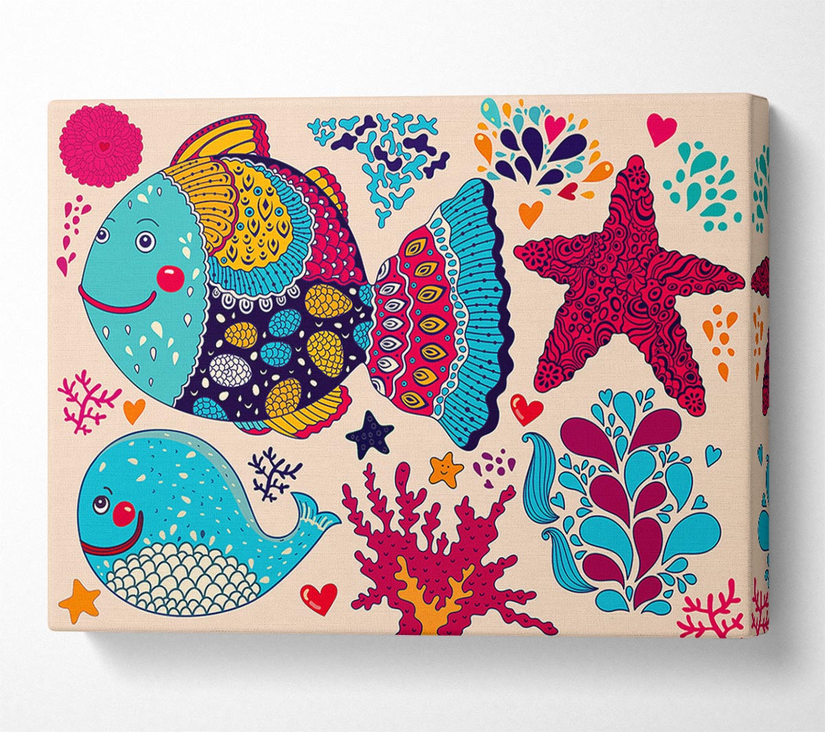 Happy Fish Canvas Wall Art