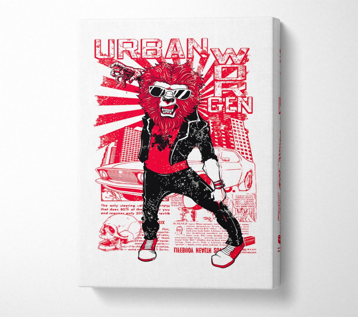 Urban Lion Canvas Wall Art