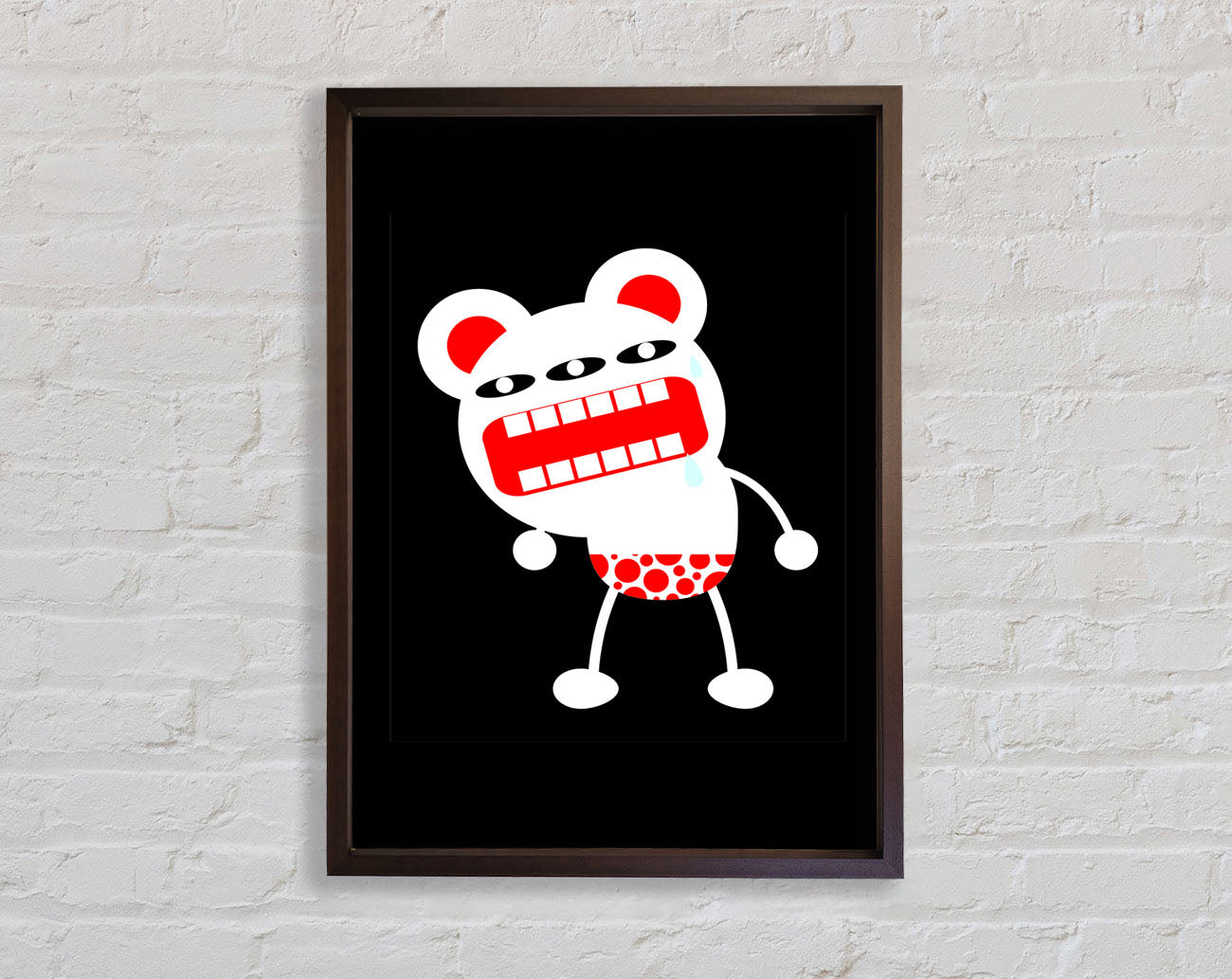 Angry Monster Mouth Framed Wall Art