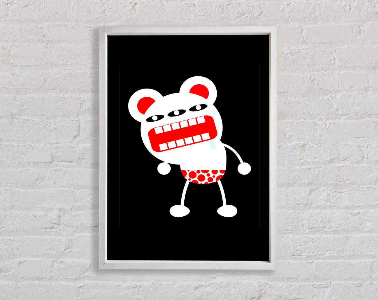Angry Monster Mouth Framed Wall Art