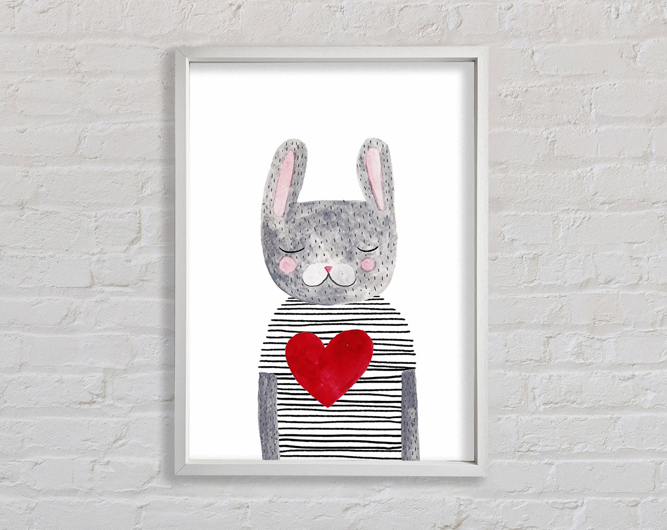 Cat Heart Framed Wall Art