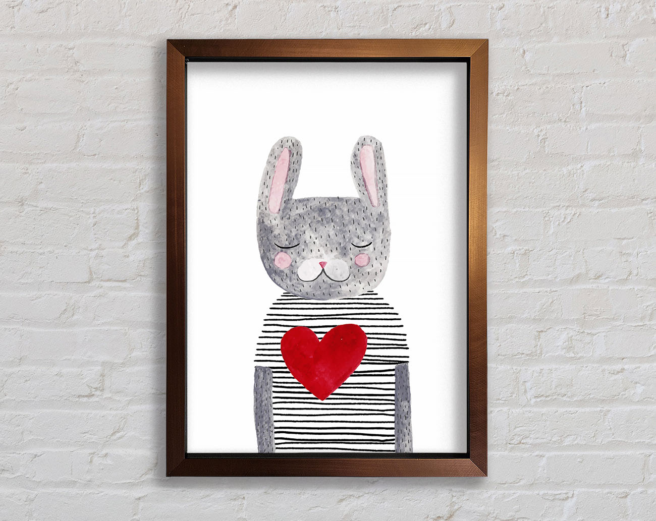 Cat Heart Framed Wall Art