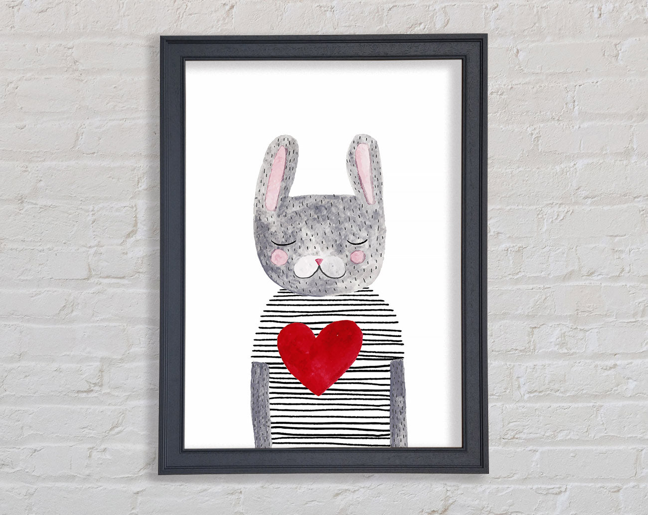 Cat Heart Framed Wall Art
