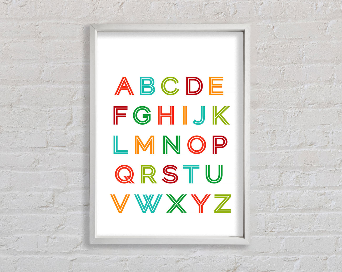 Alphabet Colours Framed Wall Art