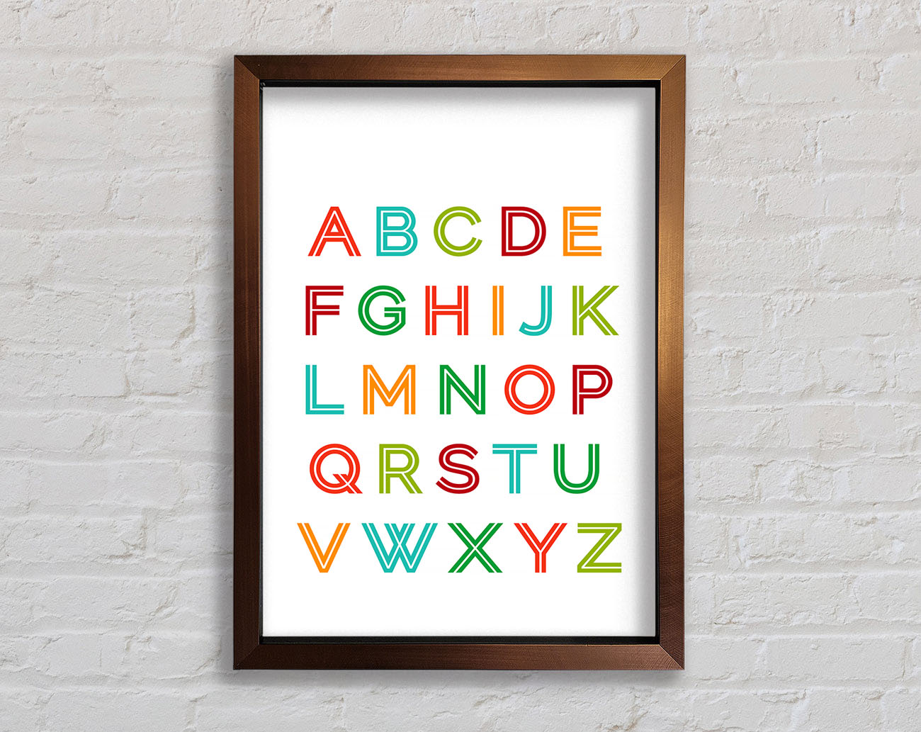 Alphabet Colours Framed Wall Art
