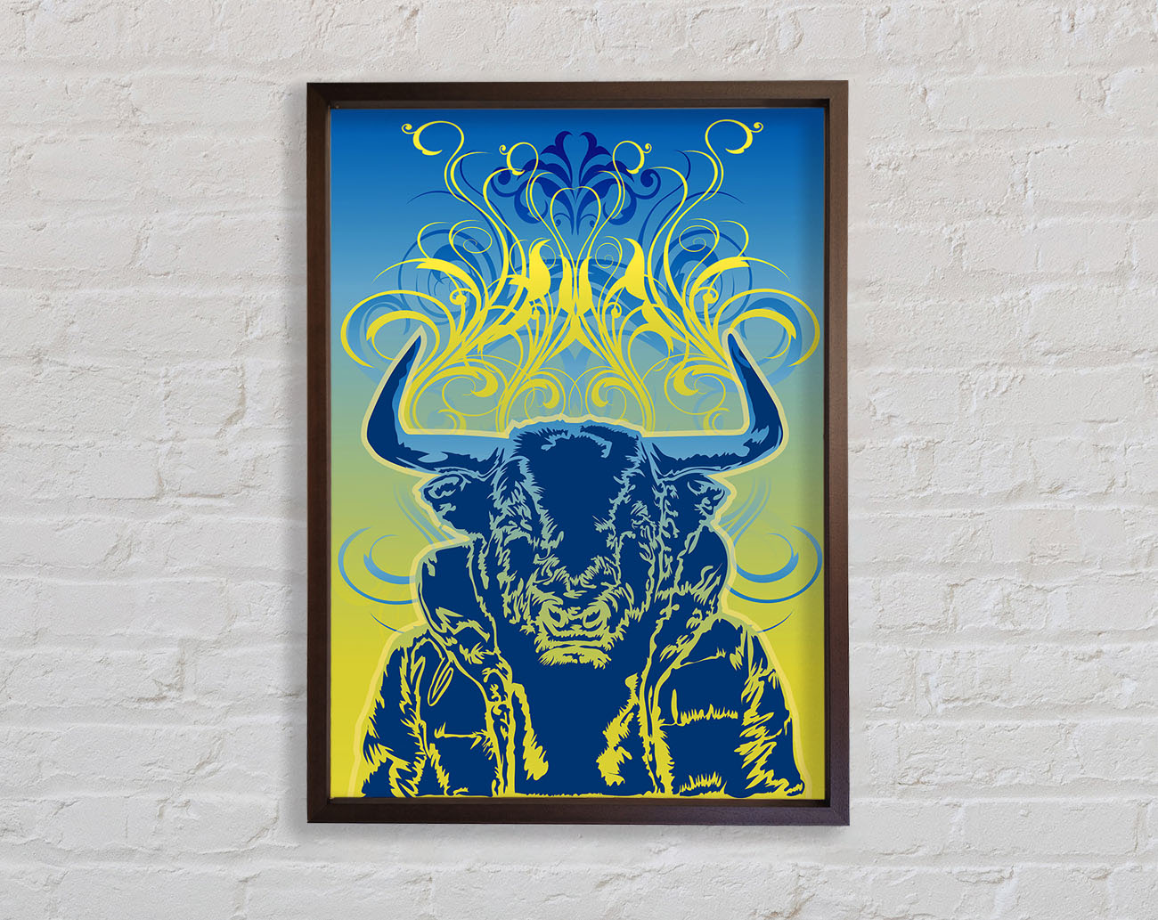 Cool Bull Framed Wall Art