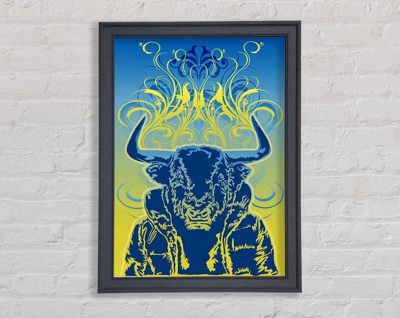 Cool Bull Framed Wall Art