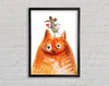 Cat And Mouse Love Framed Wall Art