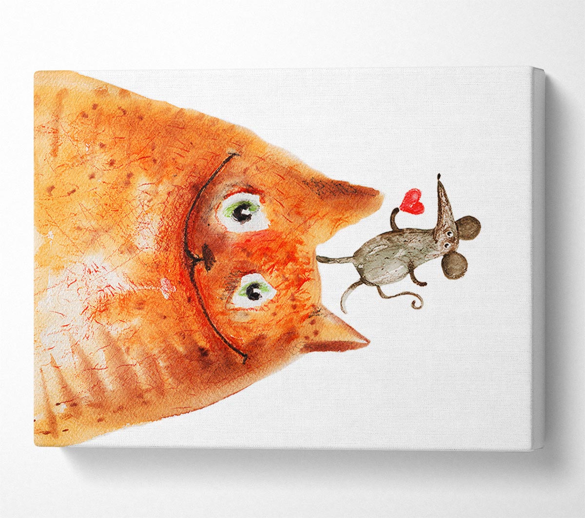 Cat And Mouse Love Canvas Wall Art