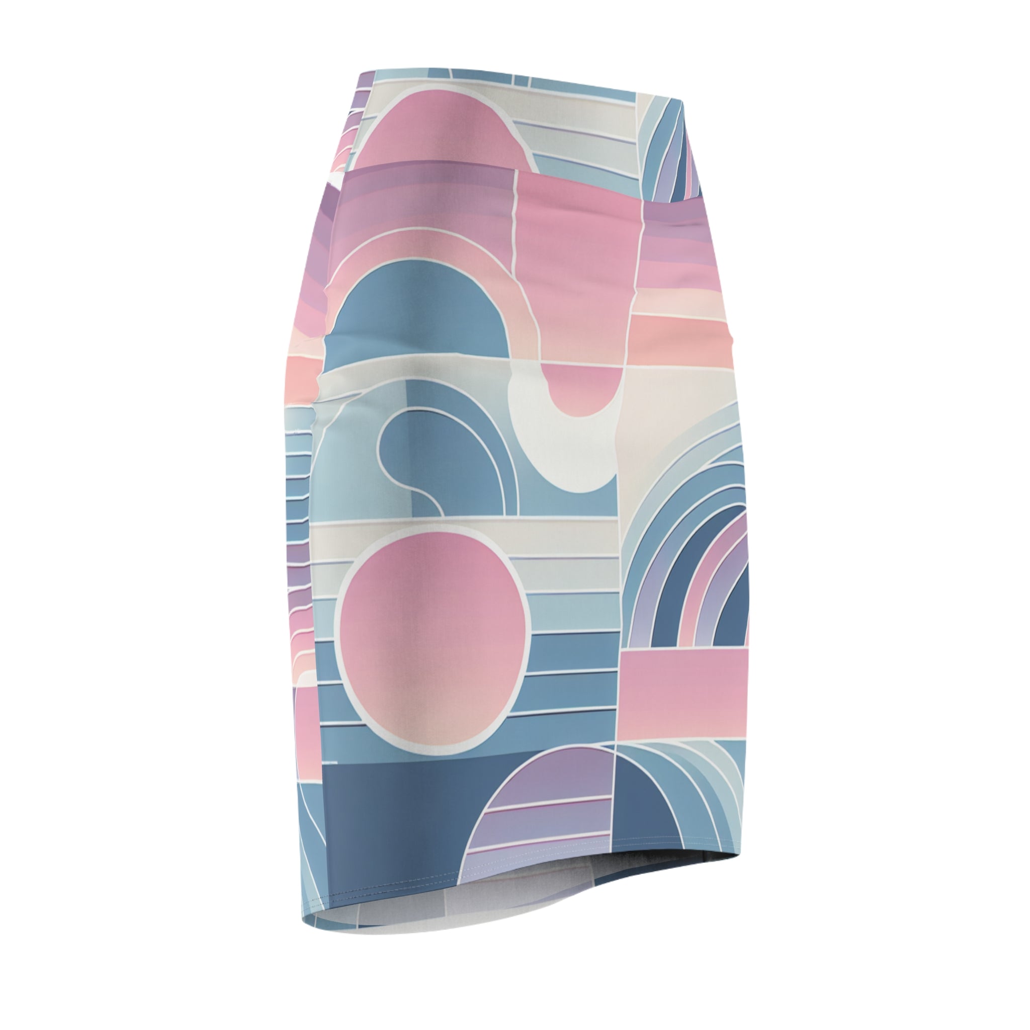 Celeste Rutherford Pastel Gradient Pencil Skirt - Elegant Comfort and Style for Any Occasion