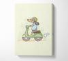 Scooter Dog Canvas Wall Art