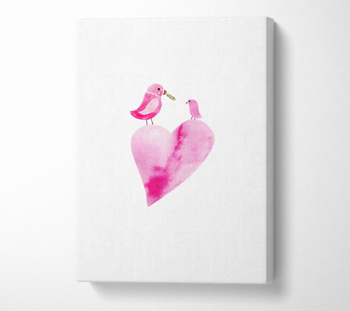 Loveheart Birds Canvas Wall Art