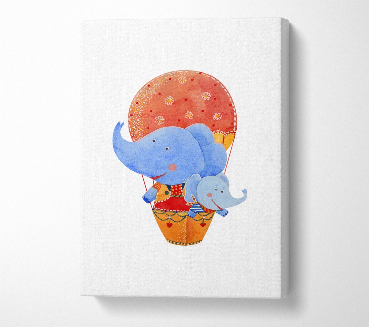 Elephant Balloon Ride Canvas Wall Art