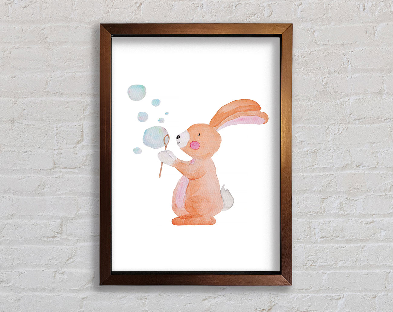 Bunny Bubble Love Framed Wall Art
