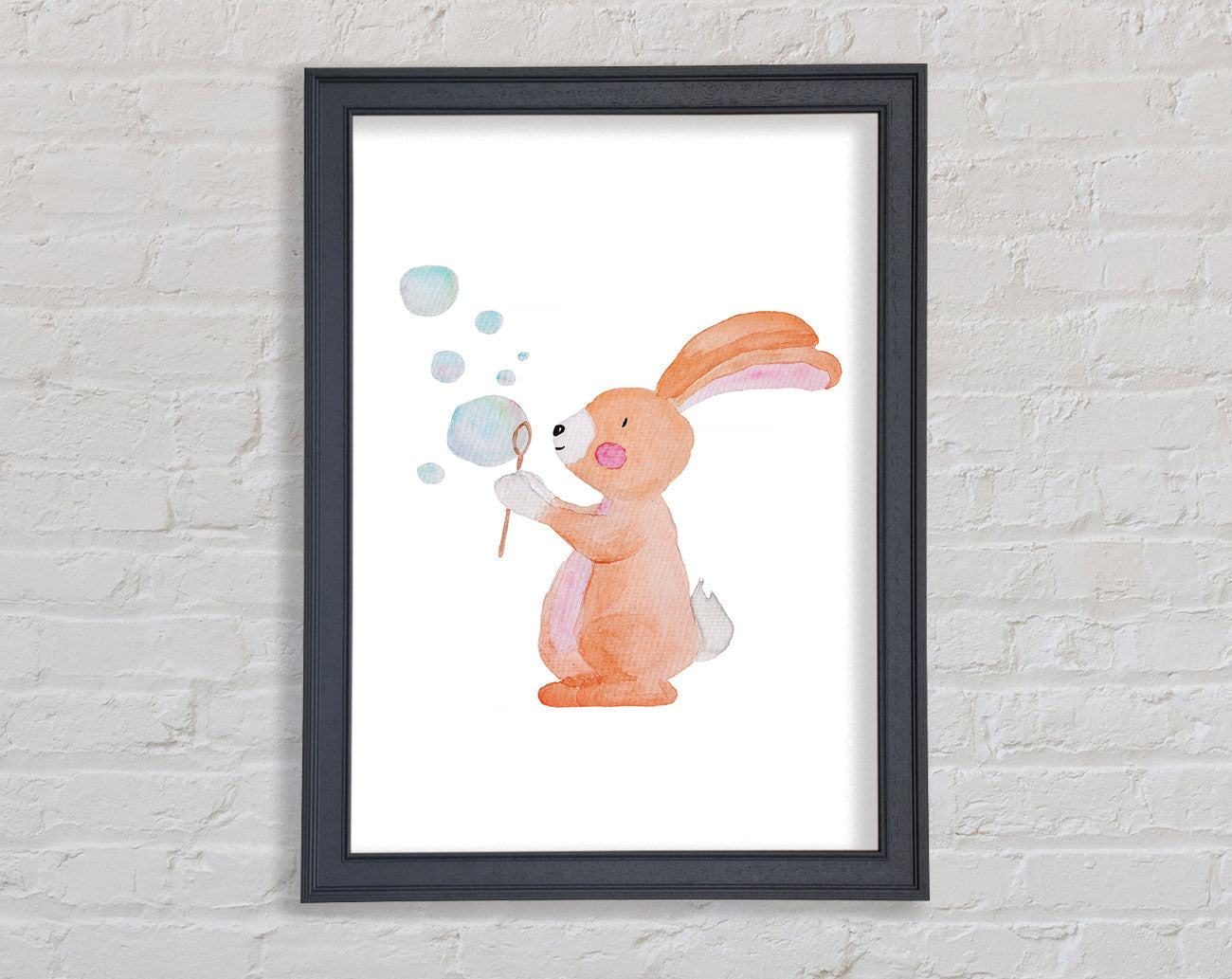 Bunny Bubble Love Framed Wall Art