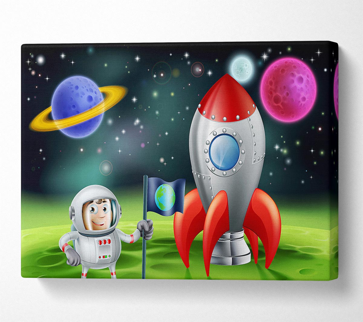 Space Boy Canvas Wall Art
