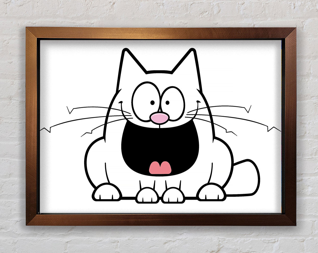 Crazy Cat Framed Wall Art