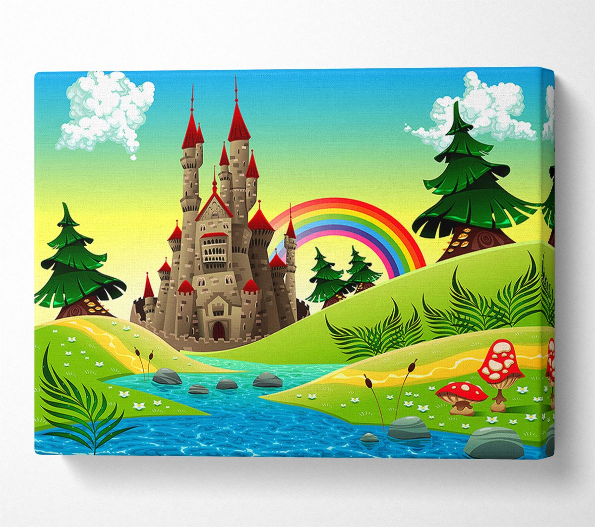 Magical Castle Far Far Away Canvas Wall Art