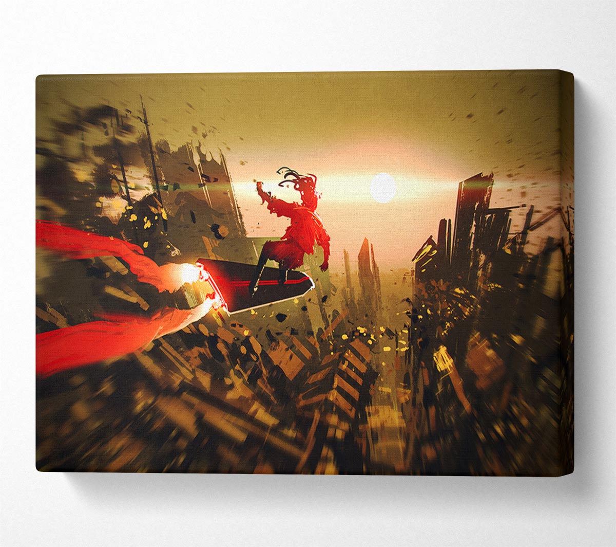 Futuristic Skateboard Canvas Wall Art
