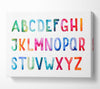 Rainbow Alphabet Canvas Wall Art