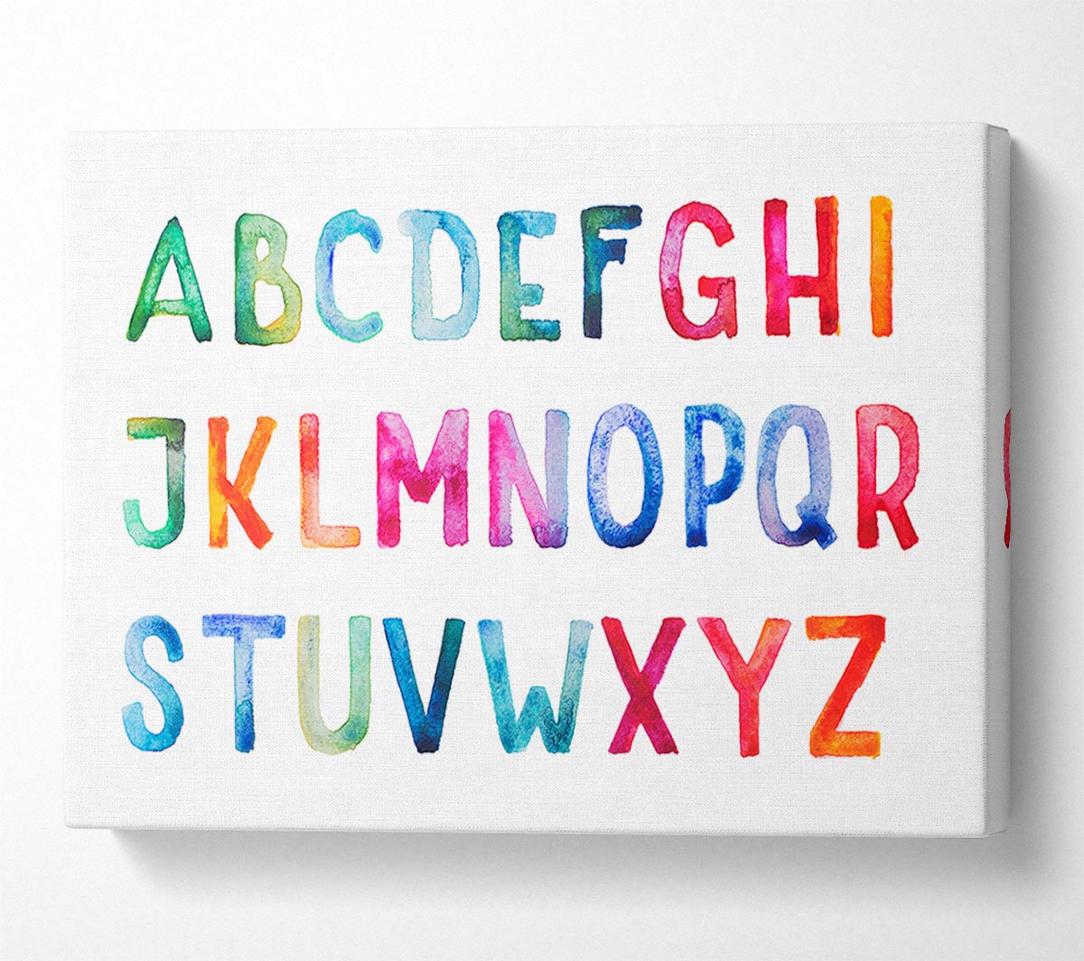 Rainbow Alphabet Canvas Wall Art