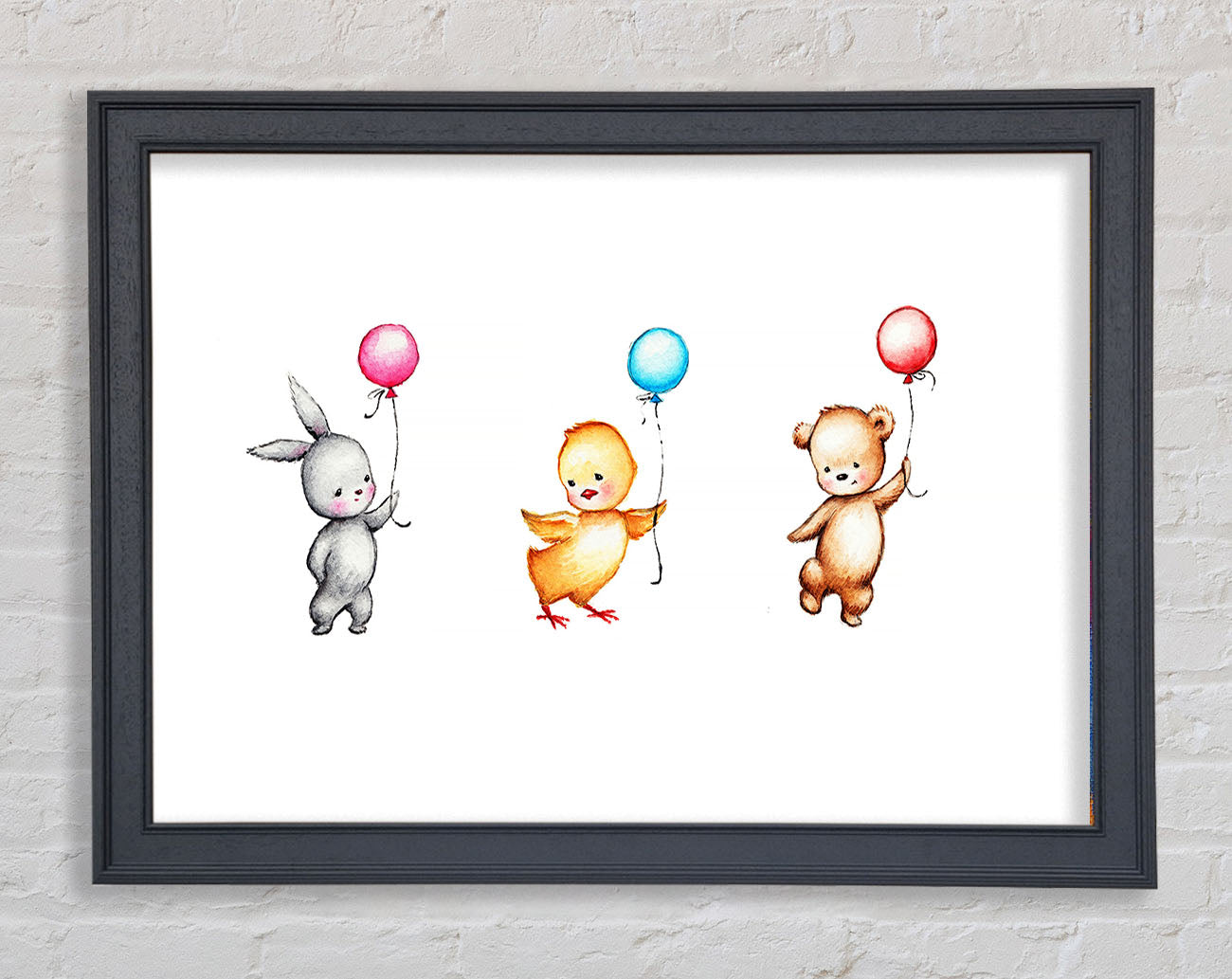 Animal Balloon Family Framed Wall Art