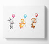 Animal Balloon Family Canvas Wall Art