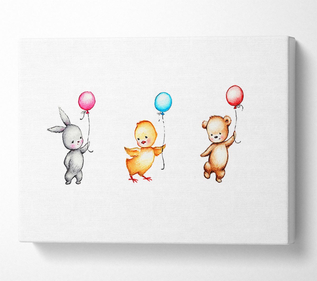 Animal Balloon Family Canvas Wall Art