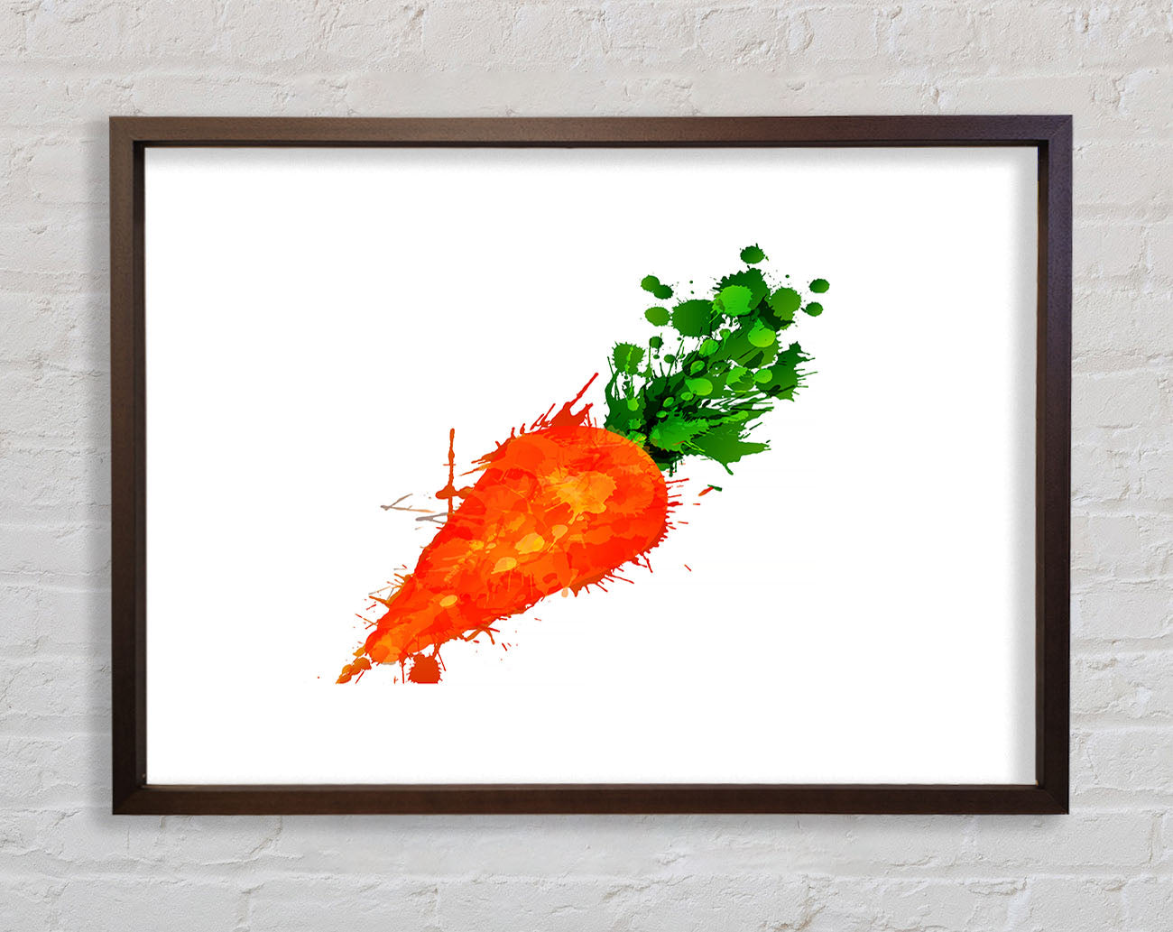 Carrot Splash Framed Wall Art