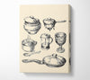Retro Pots And Pans Canvas Wall Art